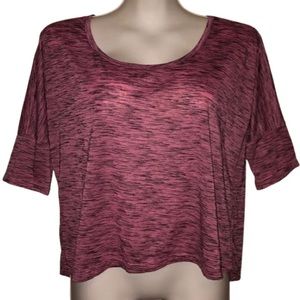 MUDD 3/4 Sleeves Loose Lightweight Heathered Pink/Grey